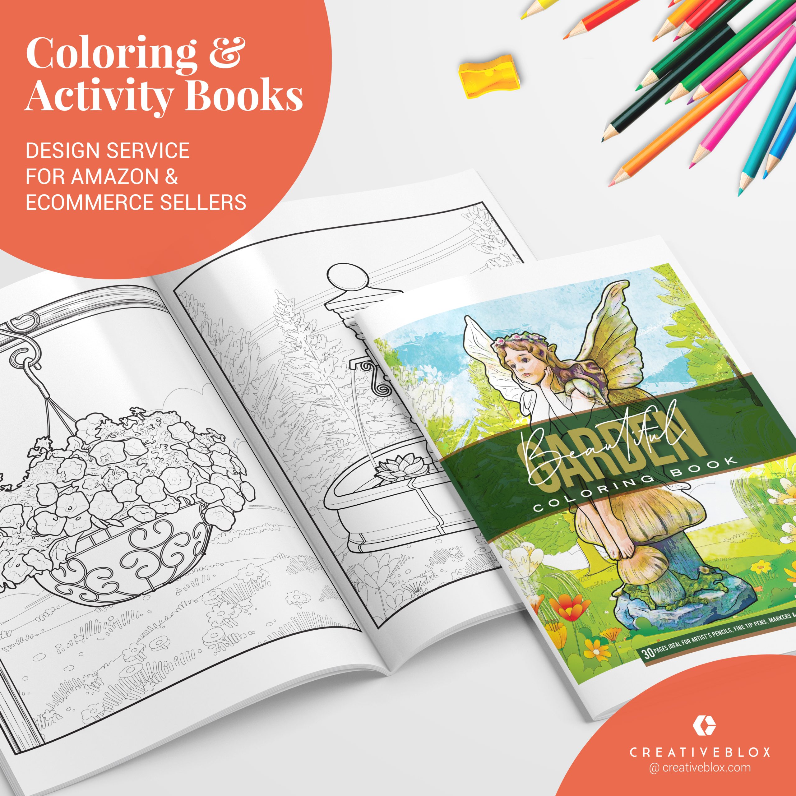 Beautiful Gardens coloring book