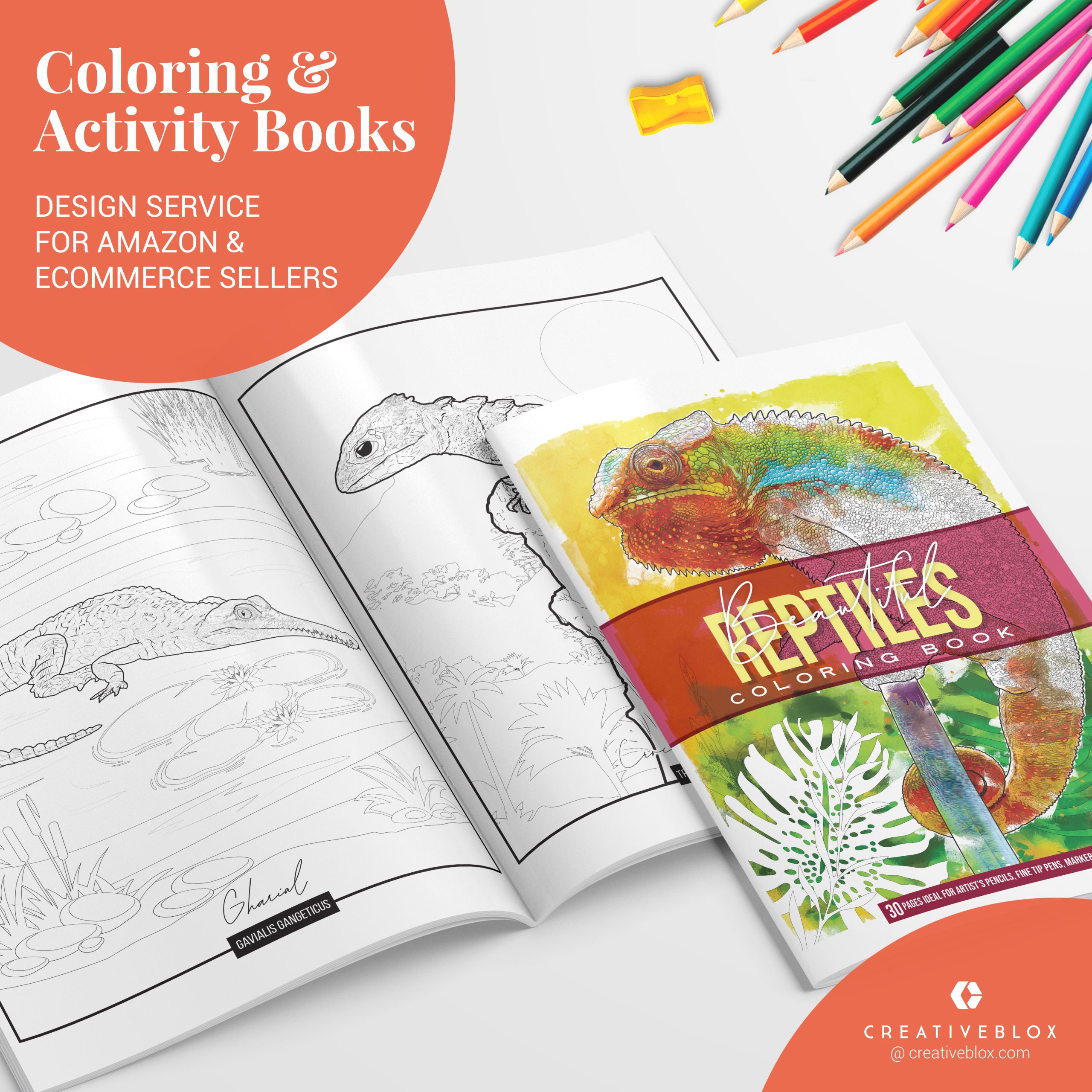 Beautiful Reptiles coloring book