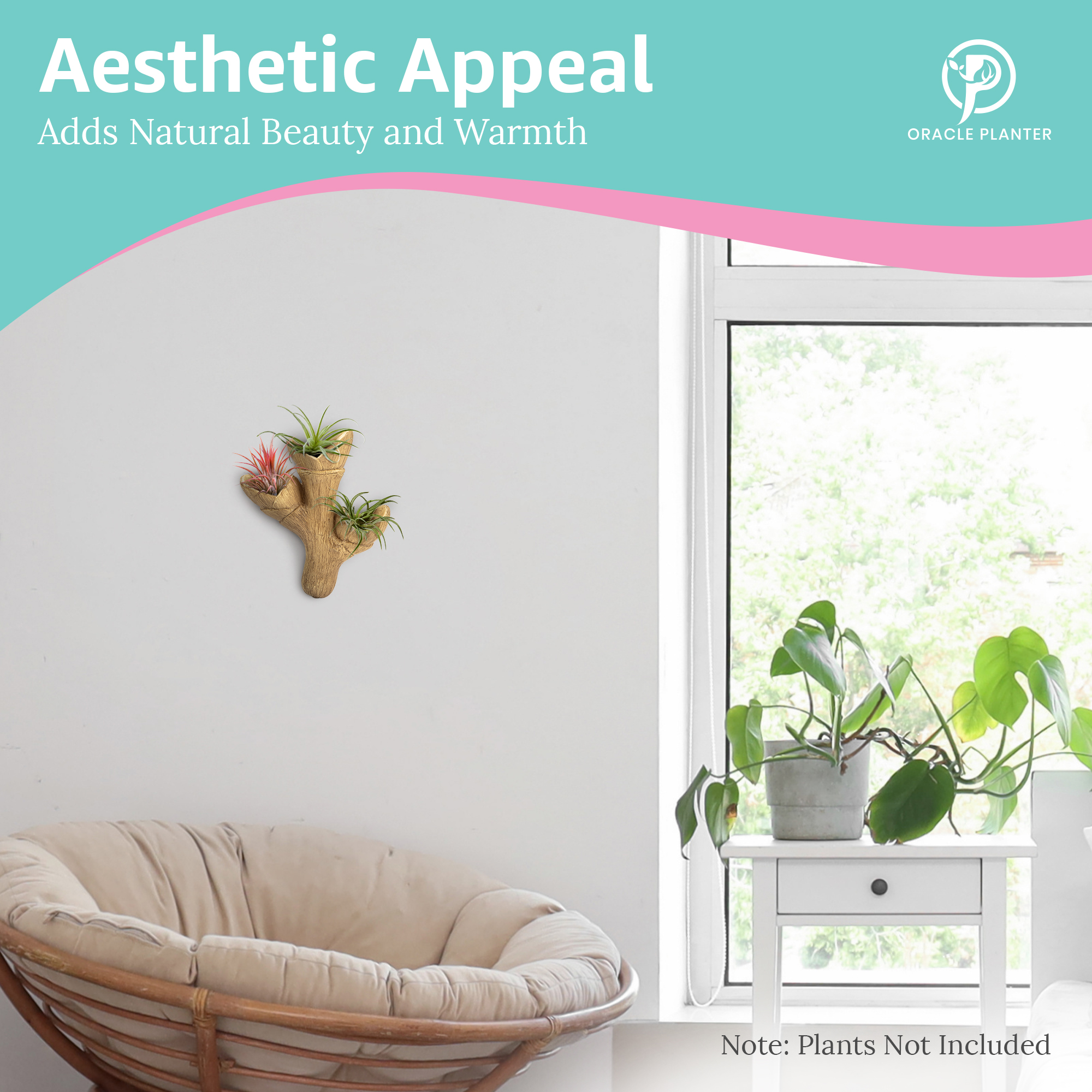 Wooden wall planter gallery image 1