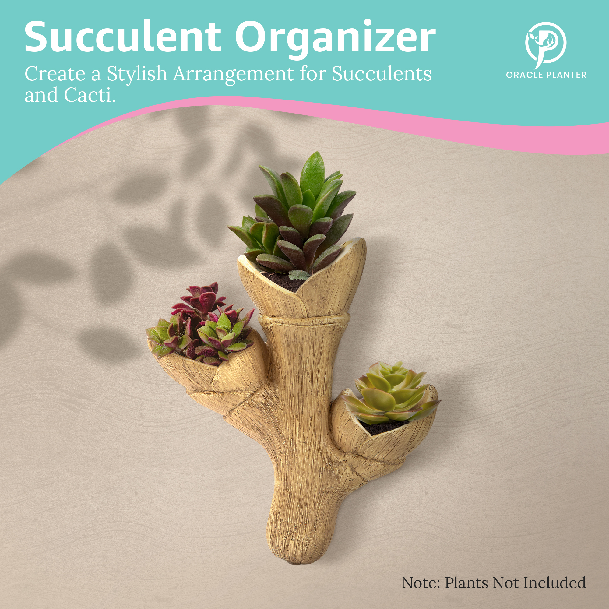 Wooden wall planter gallery image 2