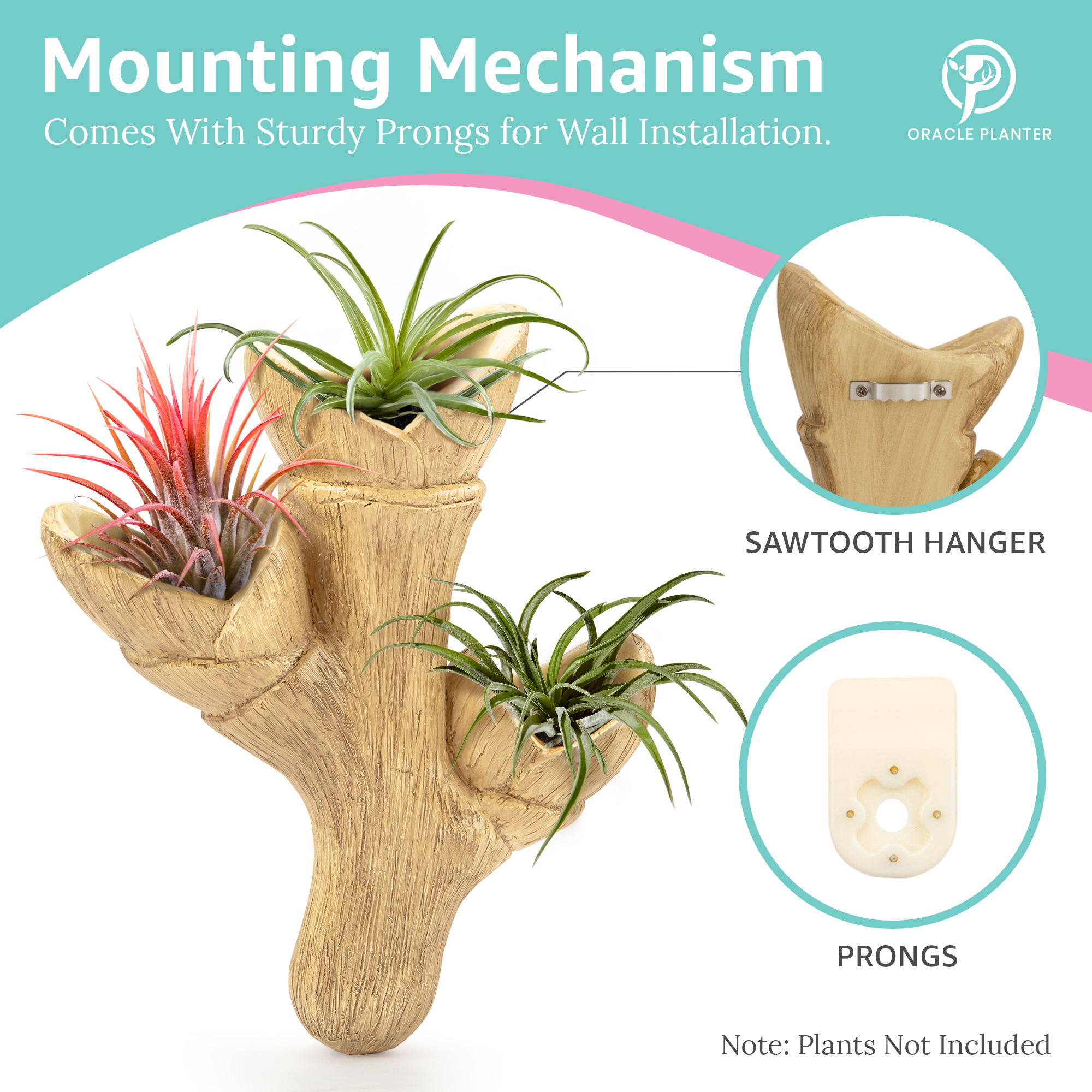 Wooden wall planter gallery image 3