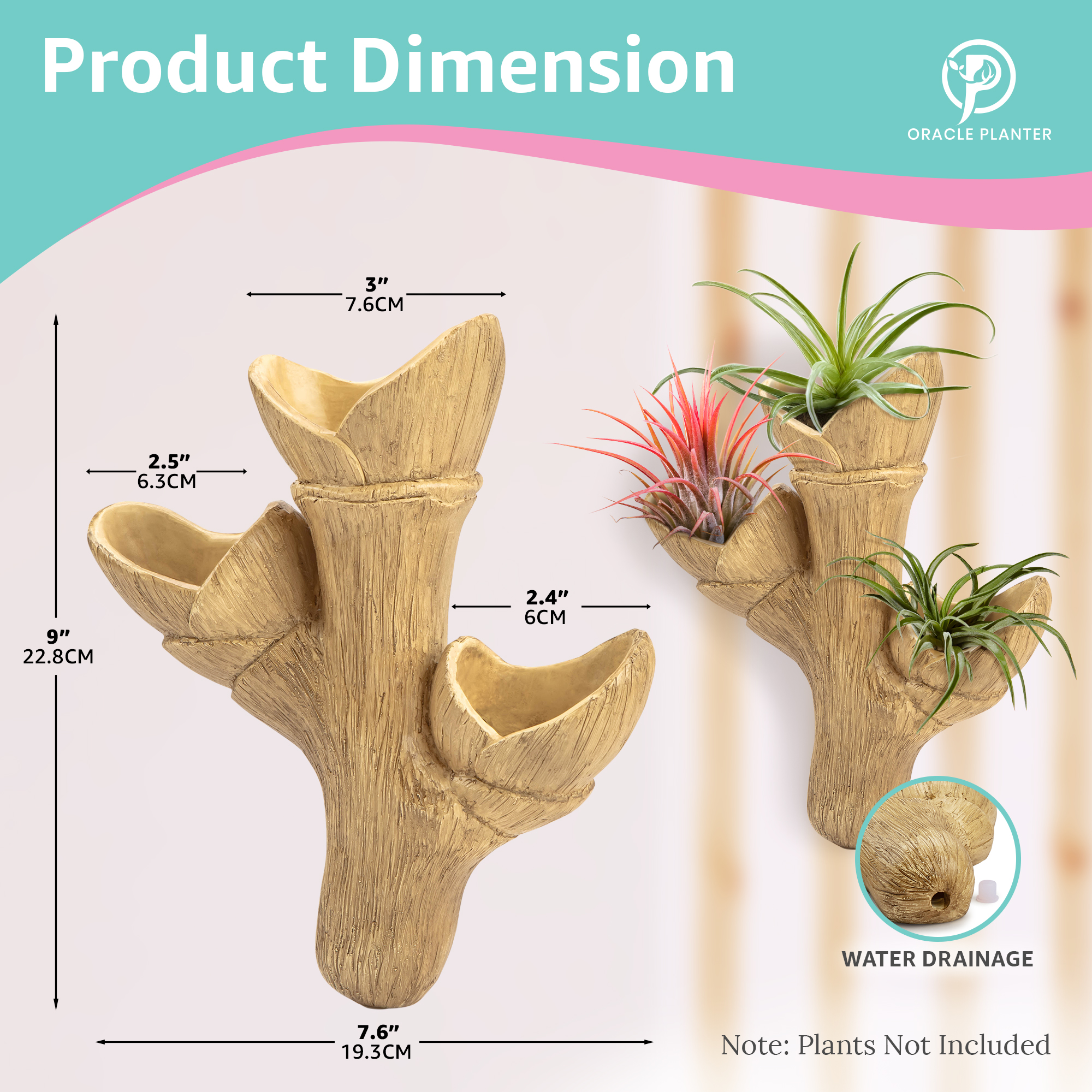 Wooden wall planter gallery image 4