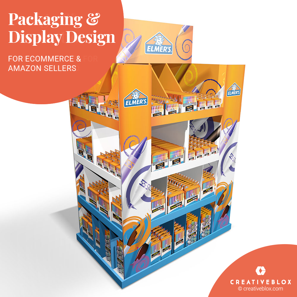 Elmers display packaging