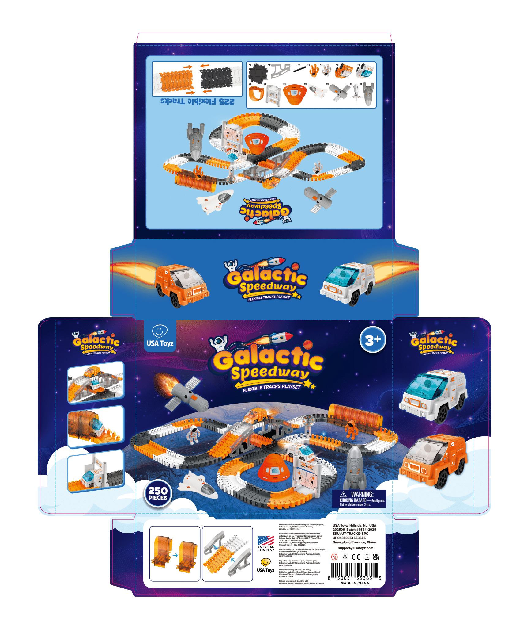 Galactic Speedway packaging design